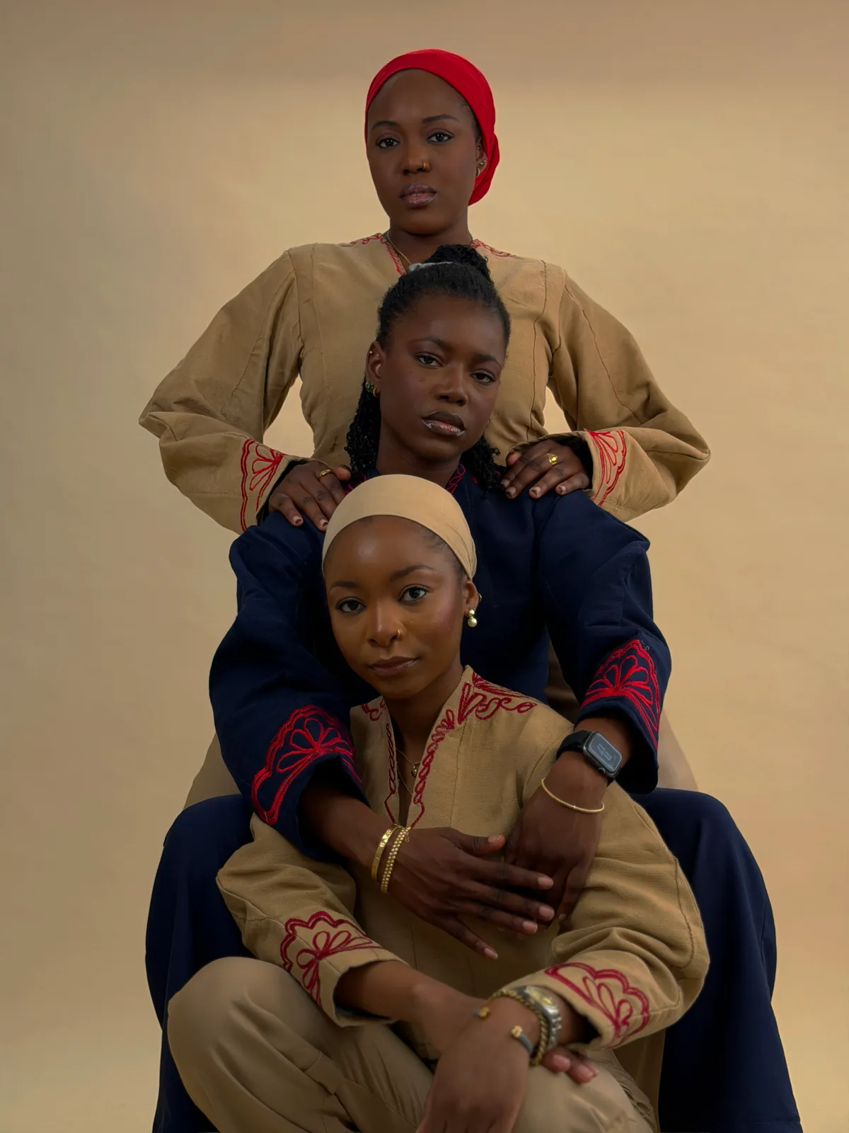 Three models in the ISE set, stacked in profile