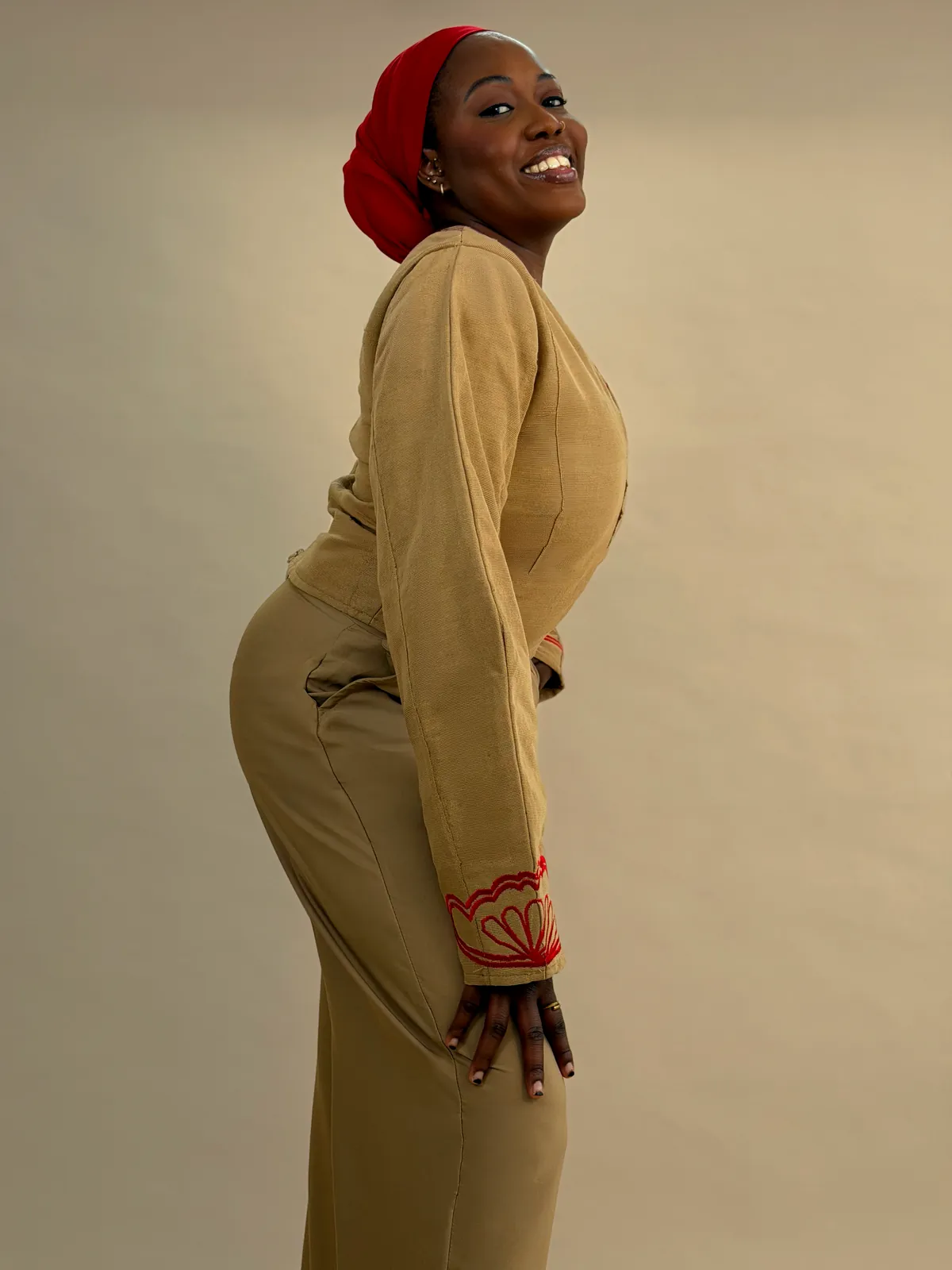 The ISE trouser's high waist and clean line